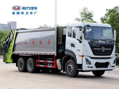 8，东风天龙后双桥压缩垃圾车